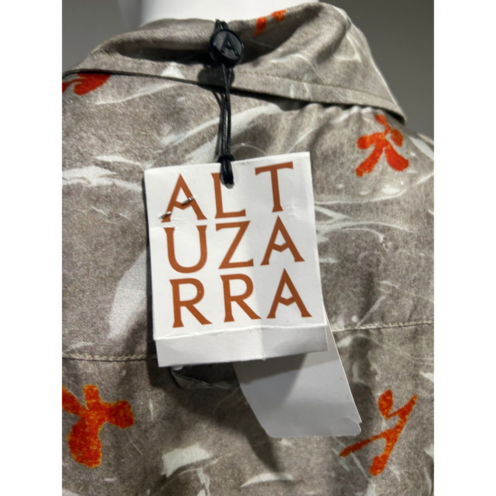 Altuzarra Kierra Gray and Orange Printed Midi Dress Size 10 (42) *** no belt - Picture 10 of 13